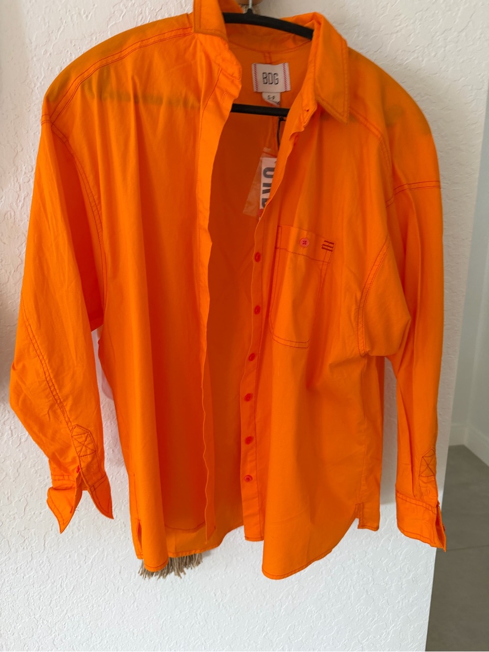 BDG Orange Button-Down Shirt